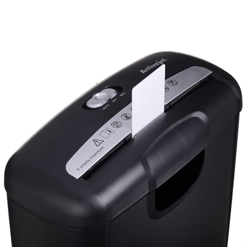 Activejet ASH-0601S shredder, P-2, 10 l, 6 mm strip, 6 sheets, black. Urządzenia biurowe/Niszczarki Your Sports Performance