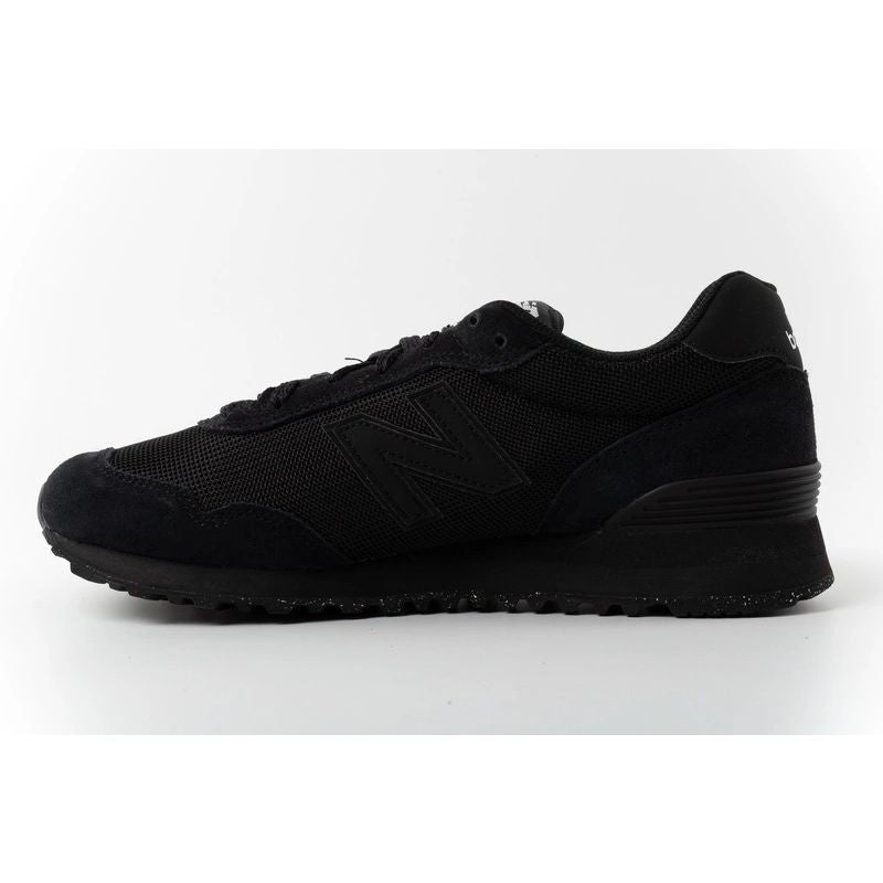 New Balance men's 515 black suede leather sneakers