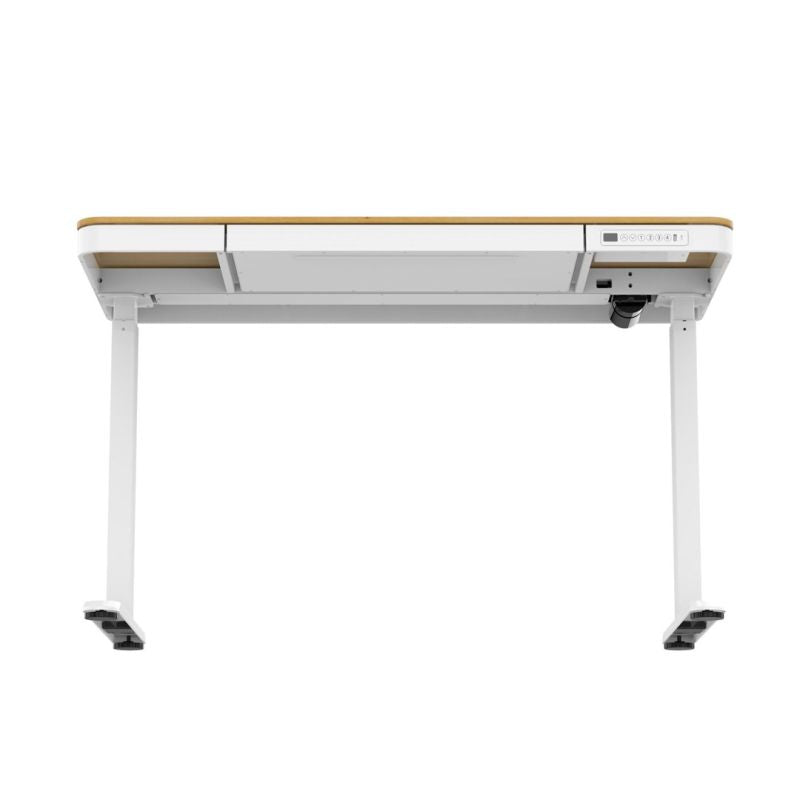 Activejet ET119W-C electric height-adjustable desk, white/oak. Tabletop dimensions: 140 x 70 cm. Biurka/Biurka nowoczesne Your Sports Performance