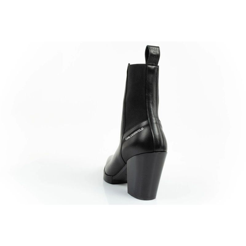 Karl Lagerfeld Cowboy Boots Women's Leather Cowboy Boots Black In preparation Your Sports Performance