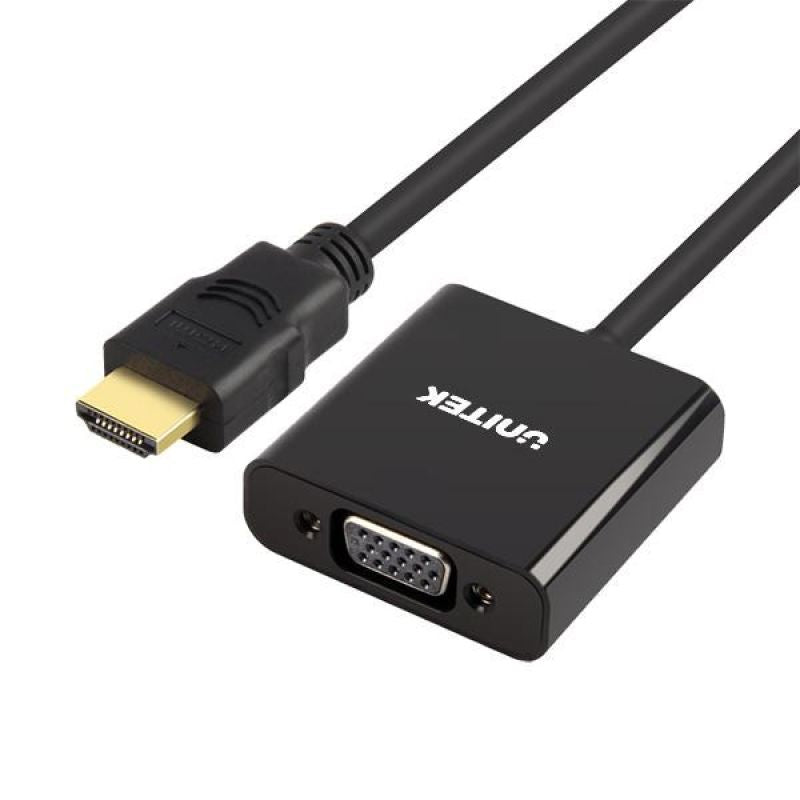 UNITEK ADAPTER HDMI TO VGA + AUDIO Kable i adaptery/Adaptery, przejściówki Your Sports Performance