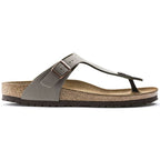 Women's gray-beige Birkenstock Gizeh Birko-Flor Nubuck Stone regular wide (43391) Footwear/Lifestyle/Brinkenstock/Japonki Birkenstock