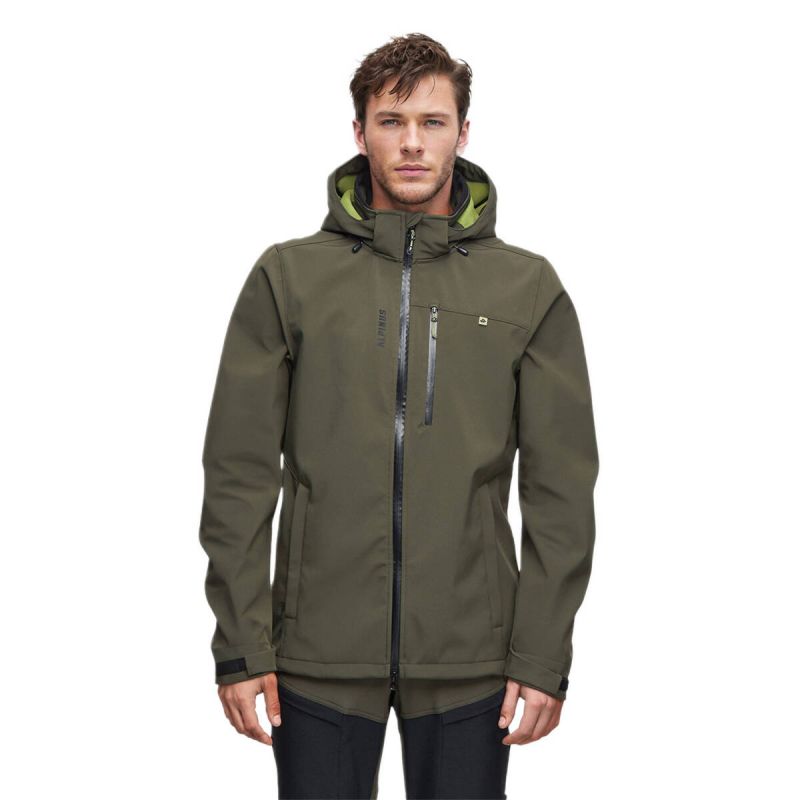 Alpinus Roignais Men's Windproof Softshell Rain Jacket Olive - MK18863 Odzież/Odzież na co dzień Your Sports Performance