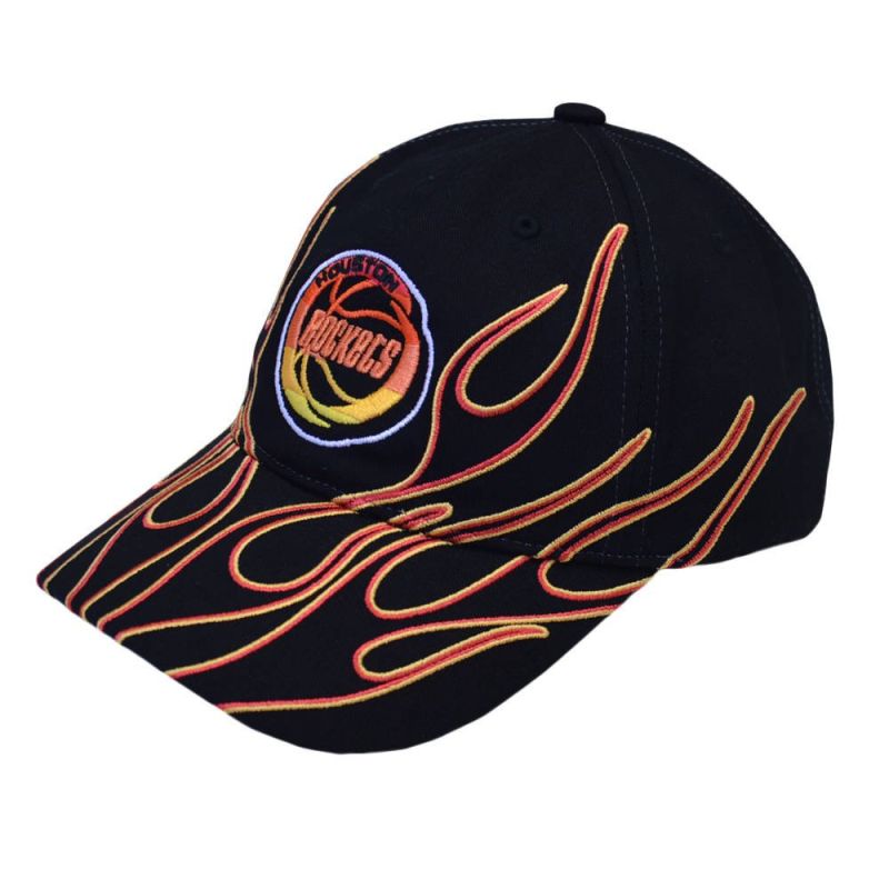 Mitchell & Ness NBA Houston Rockets Flamez Strapback Cap - 6LUXMM20018 HROBLCK Odzież/Czapki/Czapki z daszkiem Your Sports Performance
