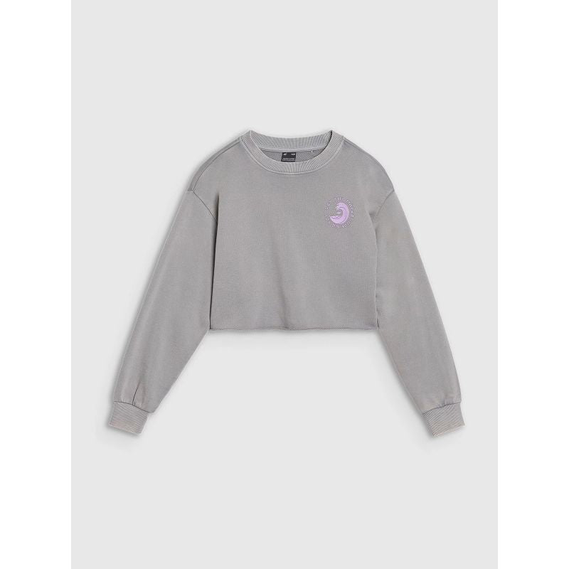 Girls' sweatshirt without a hood, 4F 4FJWSS25TSWSF1504-25S *Kategoria tymczasowa Your Sports Performance