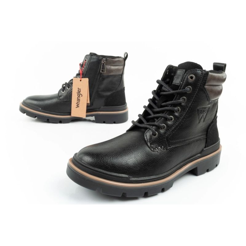 Wrangler Nevada men's shoes Chelsea boots elegant fashionable lace-up black In preparation Your Sports Performance