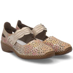 Women's leather velcro openwork shoes, multicolor Rieker 41399-92 To be categorized Your Sports Performance