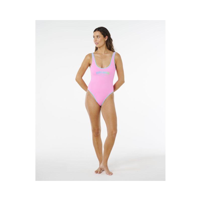 RIP CURL Surf Puff 1 Piece Women's Swimsuit Pink