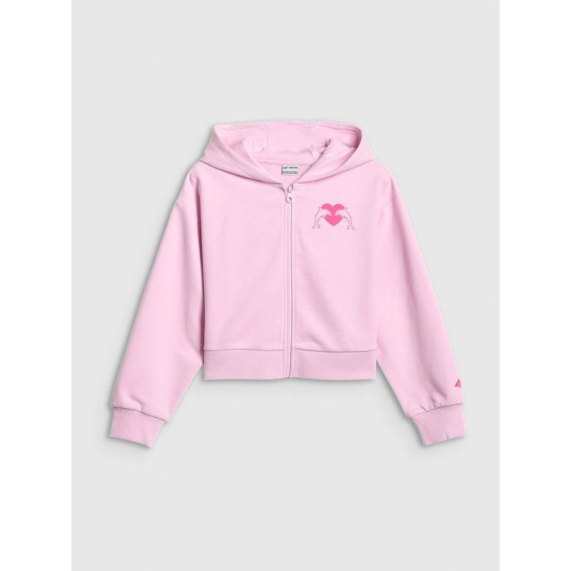 Girls' loose sweatshirt with hood 4F 4FJRSS26TSWSF2936-56S 4f