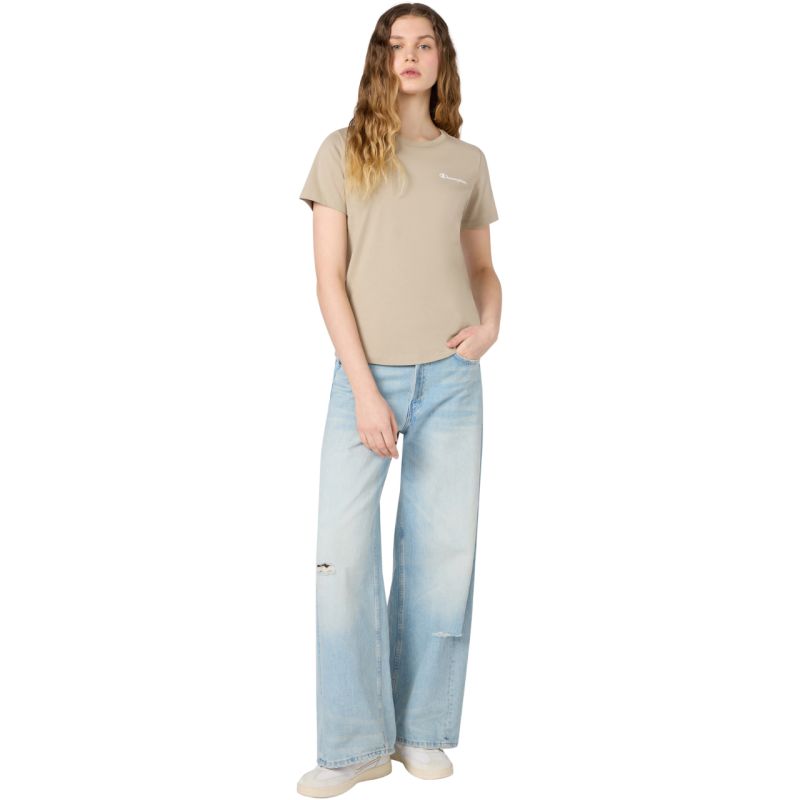 Champion Women's Short Sleeve T-shirt Beige 118408 MS041