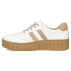 Women's leather suede platform shoes, white Filippo DP6776