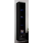 VIGO glass display cabinet '180' 180/40/30 black/black polished Bufety i witryny/Bufety i witryny na drewnianej podstawie Your Sports Performance