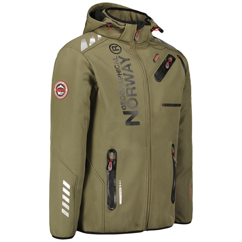 Geographical Norway Royaute DB 068 M WY1997H/GN-Kaki / Black Softshell Jacket Clothing/Outdoor/Geographical Norway Your Sports Performance