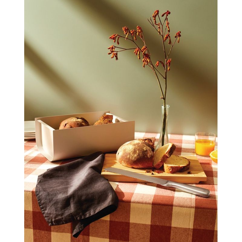 Alessi BG03 WG Mattina Bread Bin, Steel Bamboo Wood, Warm Gray AGD - Produkty/Sztućce i przybory kuchenne Your Sports Performance