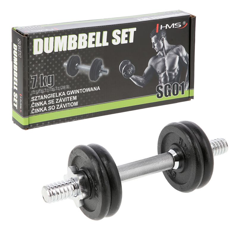 HMS SG01 threaded dumbbell 7 kg