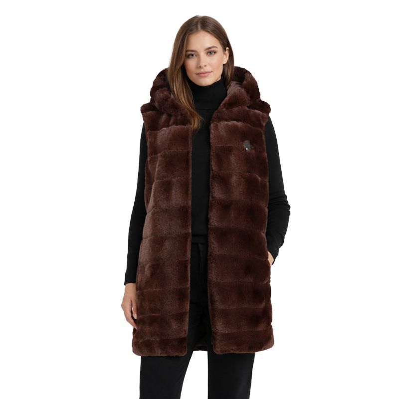 Geographical Norway Women's Fleece Uphemere Dark Brown Db Lady 0136 Dark brown (WZ6797F/GN-Dark brown) Geographical Norway
