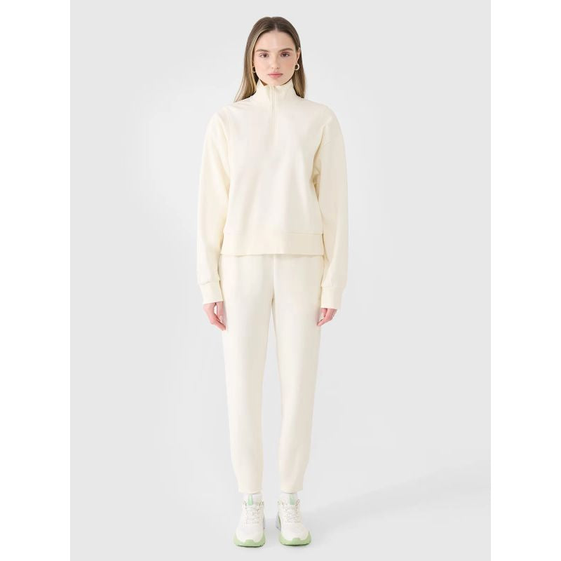Women's sweatshirt without a hood, open, 4F4FWSS25TSWSF1545-11S *Kategoria tymczasowa Your Sports Performance