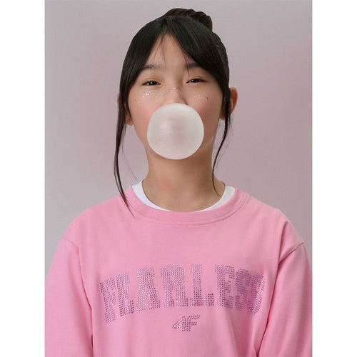 Girls' loose T-shirt with print 4F 4FJRSS26TTSHF3453-56S 4f