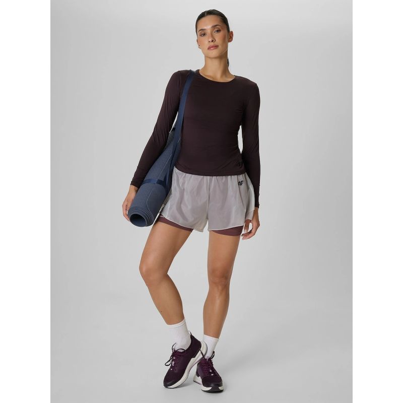 Women's training longsleeve slim quick-drying 4F 4FRAW26TFLOF0733-80S