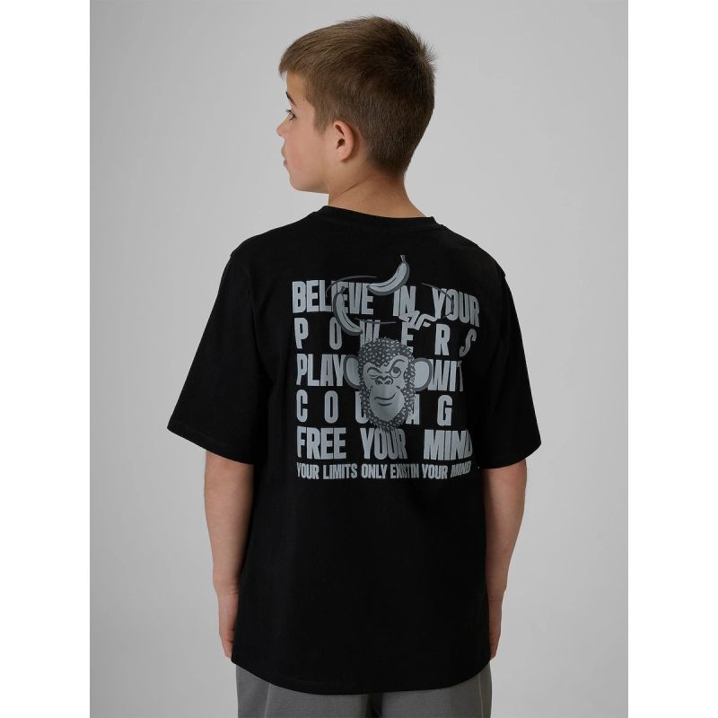 Boy's loose T-shirt with print 4FJRSS26TTSHM4276-20S