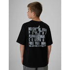 Boy's loose T-shirt with print 4FJRSS26TTSHM4276-20S