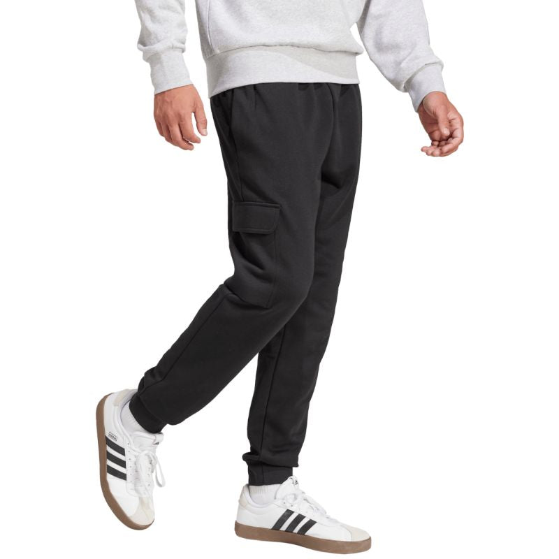Men's adidas Essentials Feelcozy Fleece Cargo Pants Black JE3820 In preparation Adidas