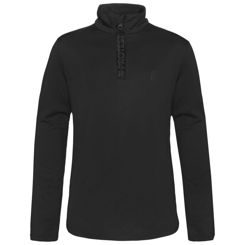 Protest Willowy Jr. Kids' Zip-Up Turtleneck Sweatshirt, Quick-Drying, Black (P3810300/290) In preparation Your Sports Performance