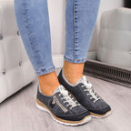 Women's openwork navy blue sports shoes Rieker N42P6-14 To be categorized Your Sports Performance