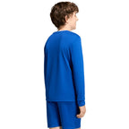 adidas Entrada 26 Long Sleeve Jersey Kids' Shirt, Blue, KF5886