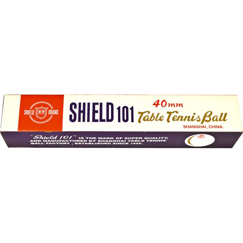 Shield Table Tennis Balls 6 pcs white