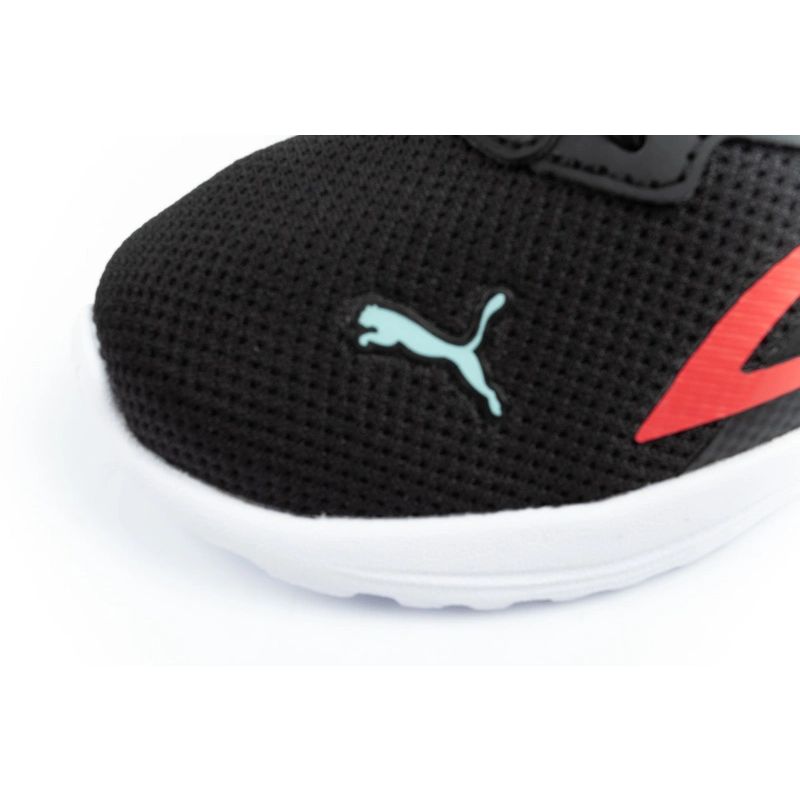 Puma Kids' All-Day Sports Sneakers with Hook-and-Loop Fastener, Black and Comfortable