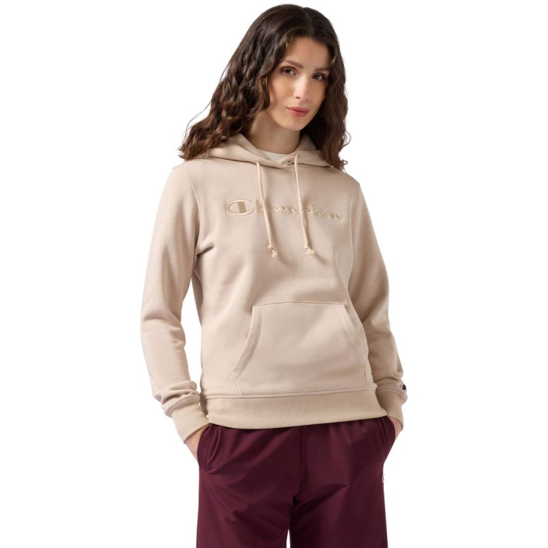 Champion Women's Hooded Sweatshirt Beige 118379 MS099 Clothing Your Sports Performance