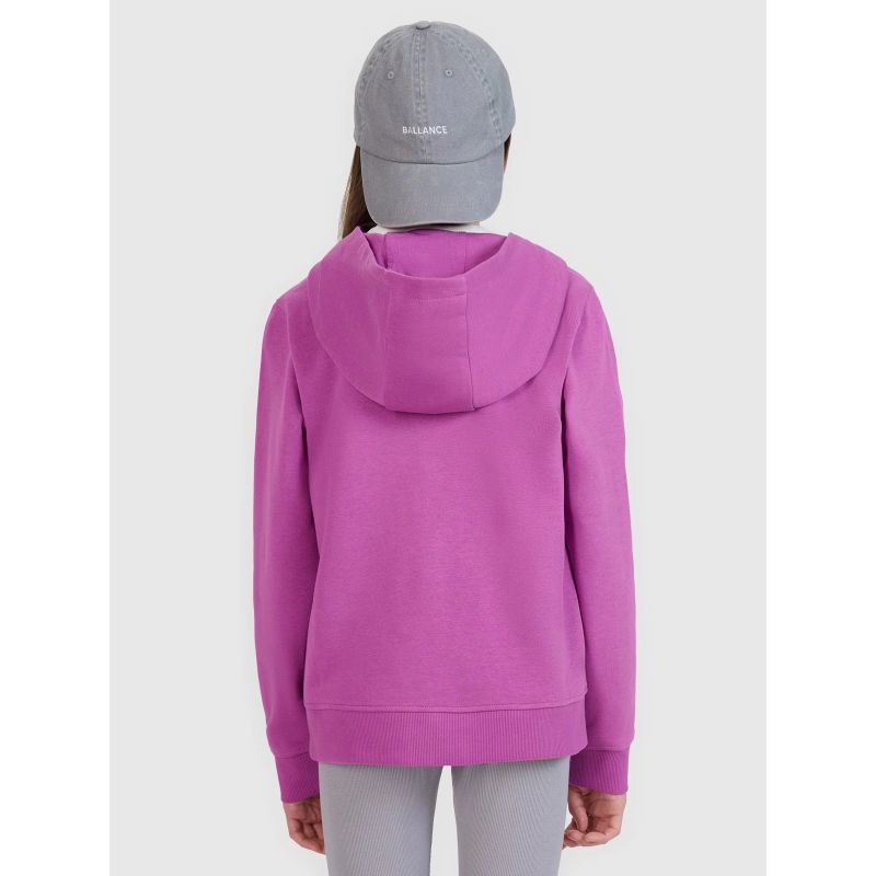 Girls' sweatshirt with a zipper and hood 4F 4FJWSS25TSWSF1706-50S *Kategoria tymczasowa Your Sports Performance
