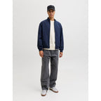 Jack&Jones Men's Bomber Jacket JJECHARGE STAND COLLAR BOMBER NOOS 12288895 NAVY BLAZER
