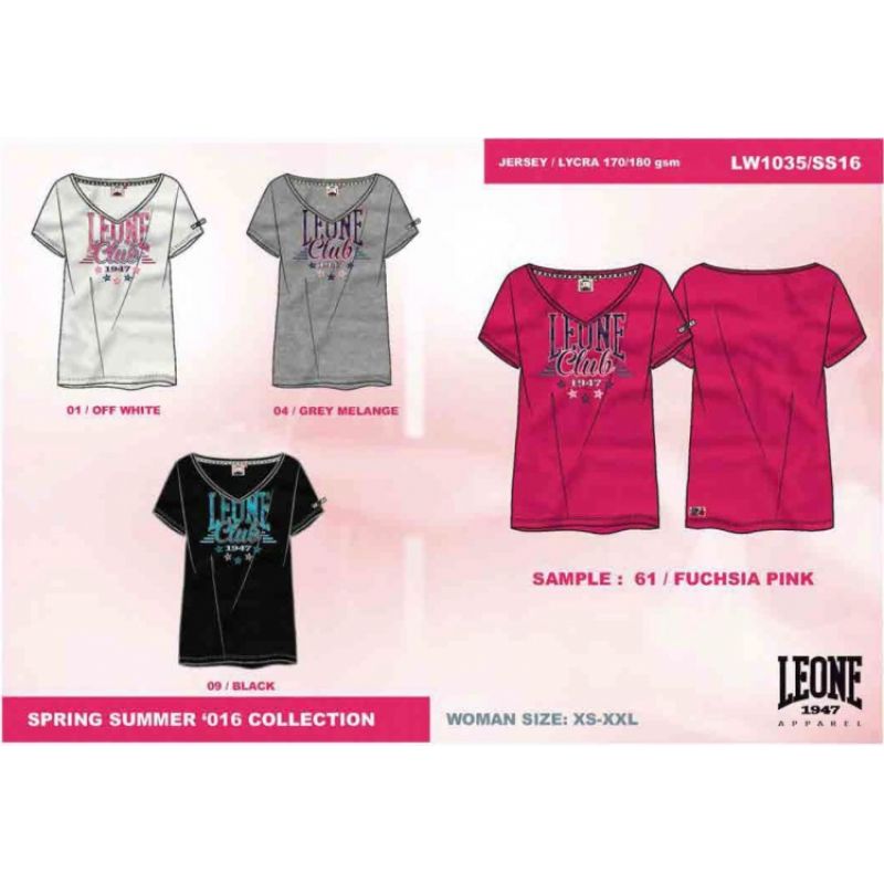 Women's T-shirt LEONE LW1035/S16 gray "M" In preparation Your Sports Performance