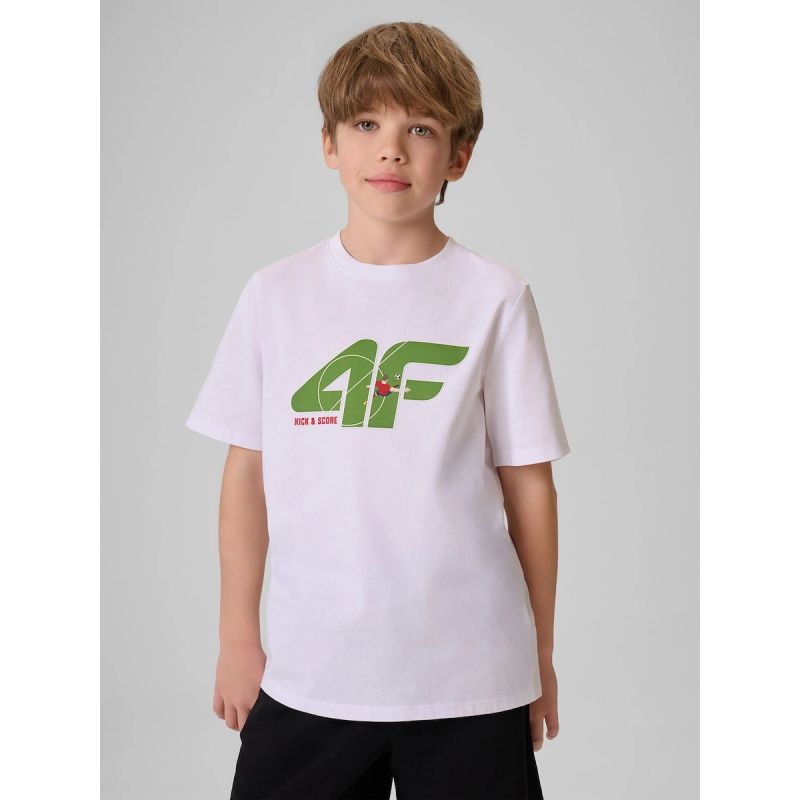 Boy's cotton T-shirt 4F 4FJRSS26TTSHM4280-10S