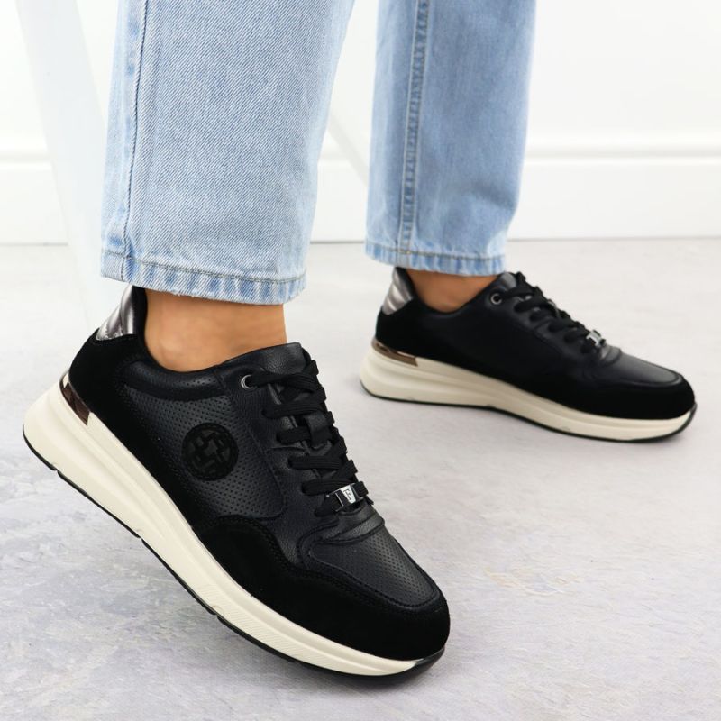 Women's black leather shoes Filippo DP7106/25 Footwear Your Sports Performance