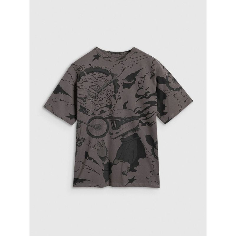 Boy's oversize T-shirt with print 4F 4FJRAW25TTSHM3063-90A *Kategoria tymczasowa Your Sports Performance