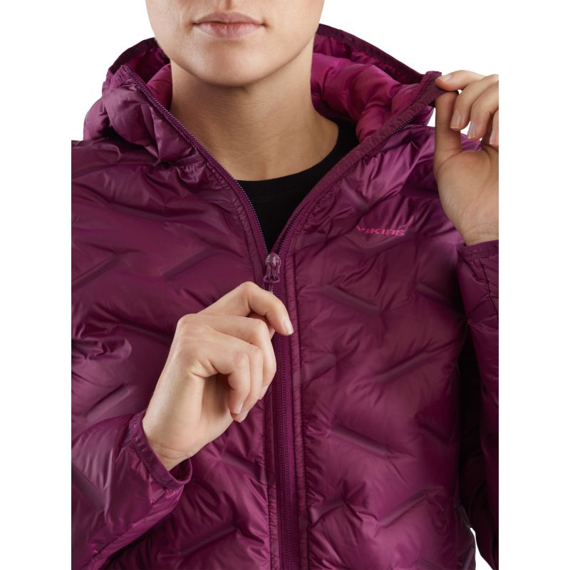 Viking Aspen Lady women's hooded down jacket, purple, insulated (750/23/8818/46) In preparation Your Sports Performance