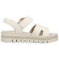 Women's beige wedge sandals Rieker V4952-60 Rieker