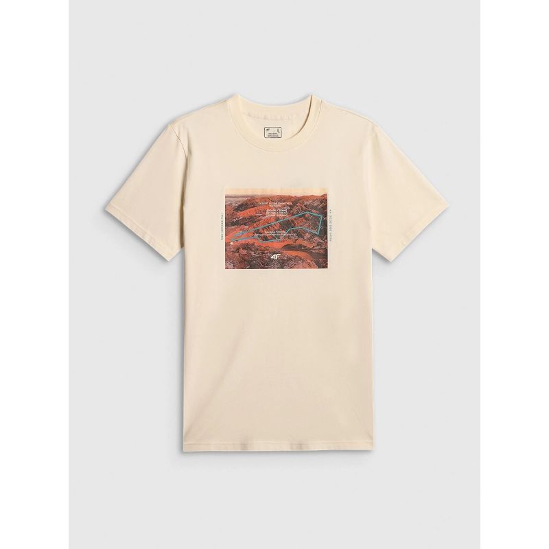 Men's regular printed T-shirt 4F 4FRSS26TTSHM4238-11S