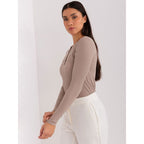 Dark Beige Cotton Blouse BASIC FEEL GOOD (RV-BZ-9211.26X) In preparation Your Sports Performance