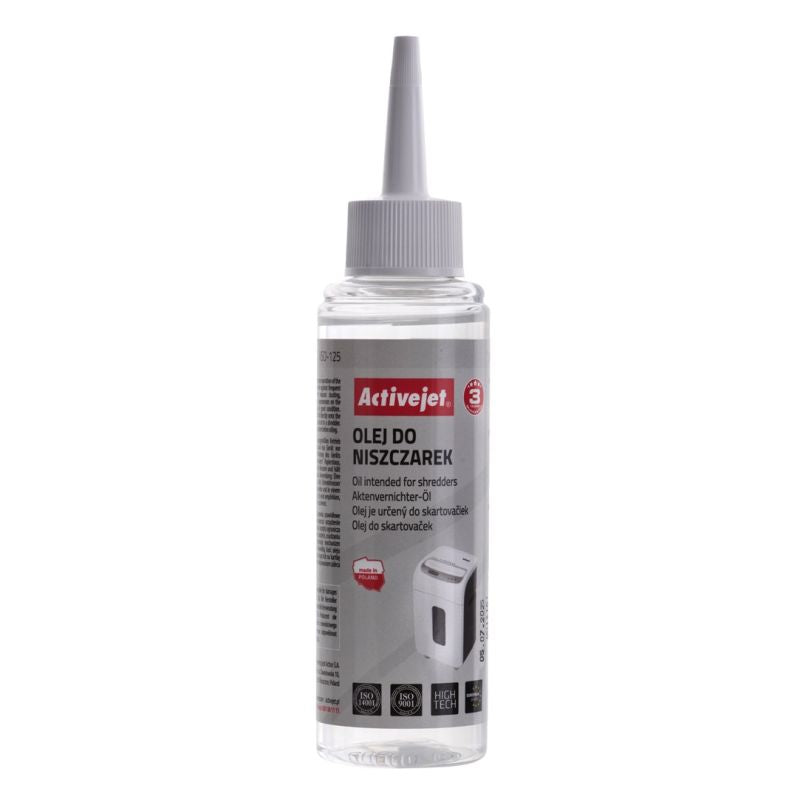 Activejet ASO-125 shredder oil 125ml Urządzenia biurowe/Niszczarki - mat. eksploatacyjne Your Sports Performance