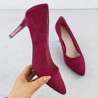 Women's fuchsia suede pumps, Sergio Leone 1336 Footwear Your Sports Performance