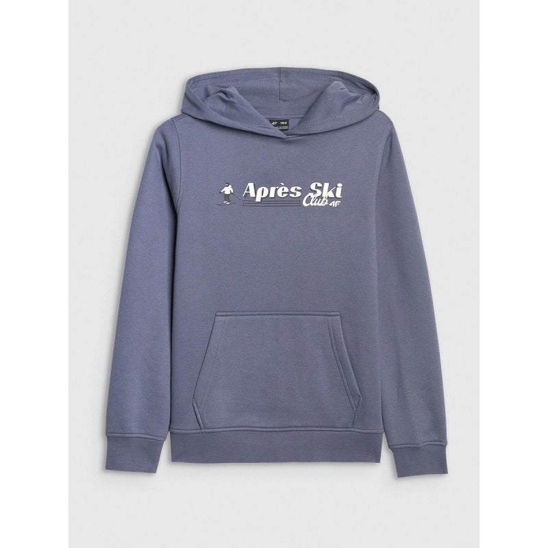 Boy's sweatshirt with hood, open, 4F 4FJRAW25TSWSM2416-32S