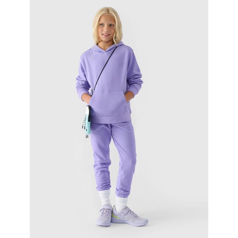 Girls' sweatshirt with hood, open, 4F Junior 4FJWMM00TSWSF1316-32S *Kategoria tymczasowa Your Sports Performance