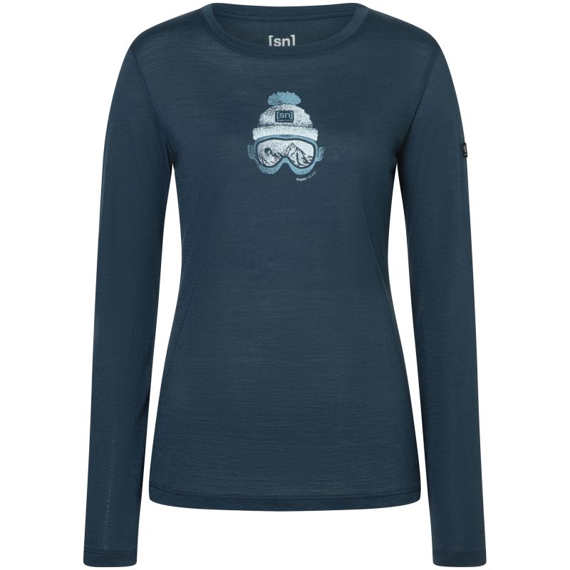 Women's Long-Sleeve Shirt SUPER.NATURAL W Gogeanie LS Navy Blue