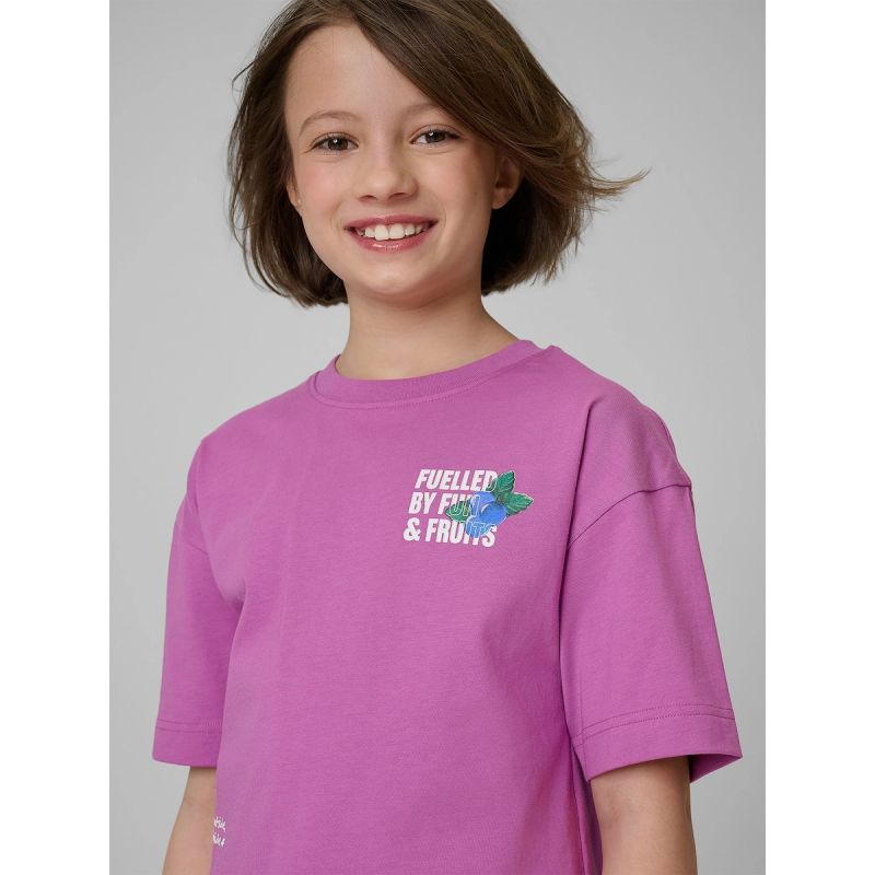 Loose T-shirt with a girl's print 4F 4FJRSS26TTSHF3827-51S 4f