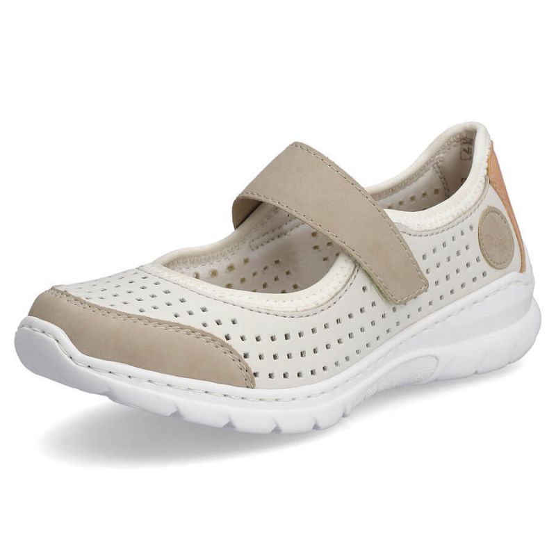 Comfortable Rieker W RKR575A openwork shoes, beige Footwear/Lifestyle/Rieker Your Sports Performance