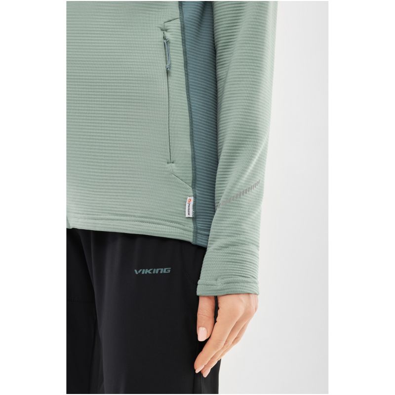 VIKING Birger Lady Women's Green Zip-Up Hoodie
